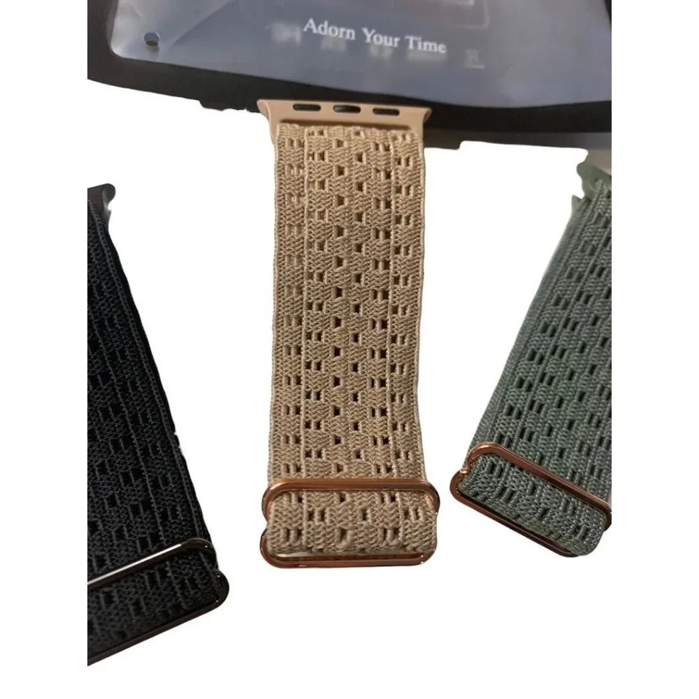 Stretchy Nylon Solo Loop Bands Adjustable Wristbands Women Men for iWatch New Se